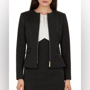 Ted Baker Zameli Peplum zip blazer